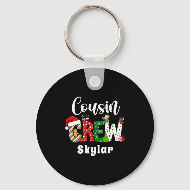 Chaveiro Red Cousin Crew Christmas Retro  (Frente)