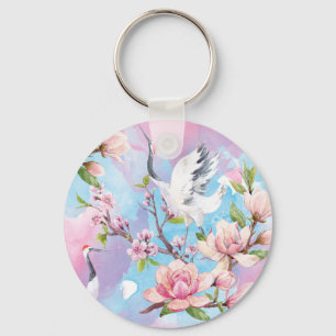 Chaveiro Red Crane Watercolor - Japão