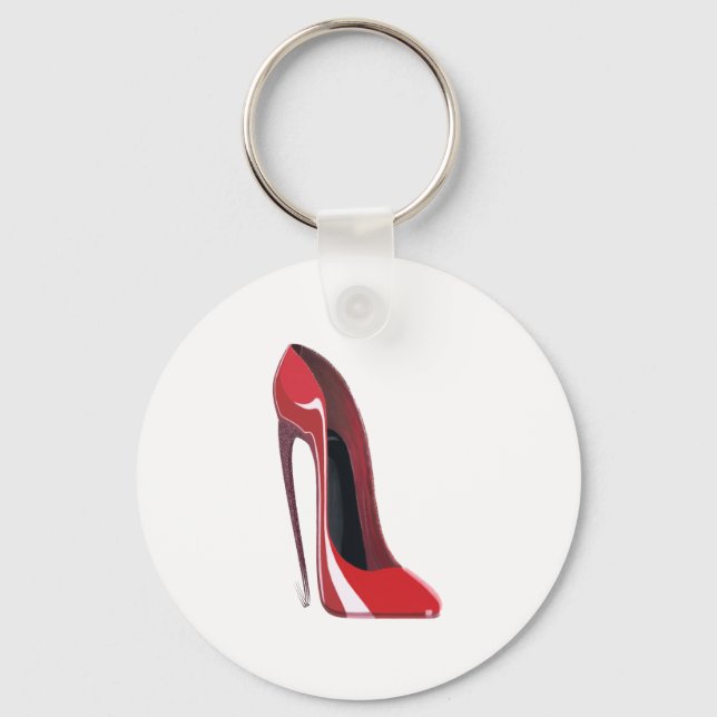 Chaveiro Red Crazy Heel Stiletto Calçado Art (Frente)