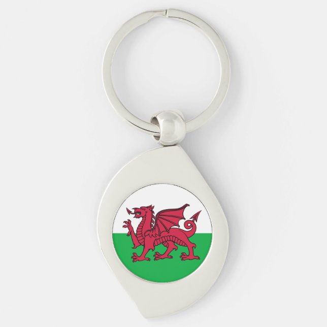 Chaveiro Red Dragon Celtic Flag & Welsh (Frente)