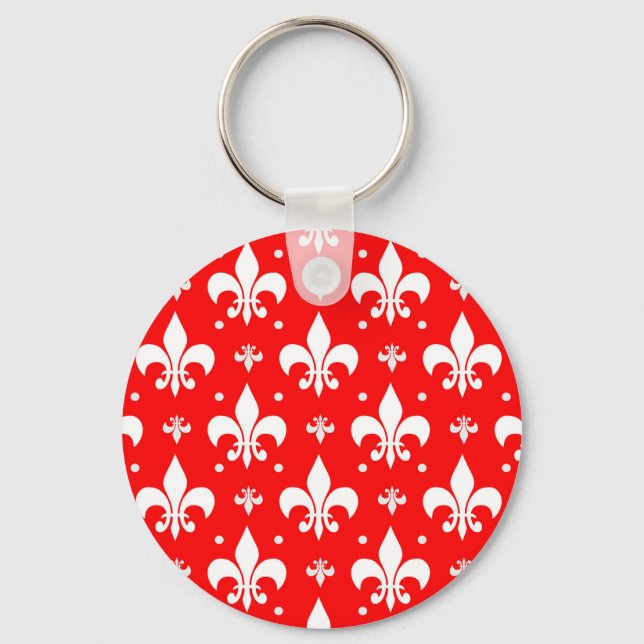 Chaveiro Red Fleur-de-lis Design (Frente)