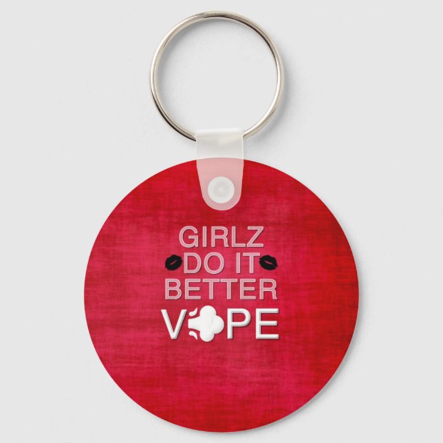 Chaveiro Red Grunge Girly Vape (Frente)