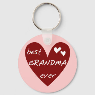 Chaveiro Red Heart Best Grandma Ever T-shirts Dons