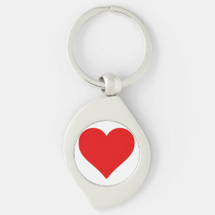 Chaveiro Red Heart Shape Love Classic Simple Minimalism