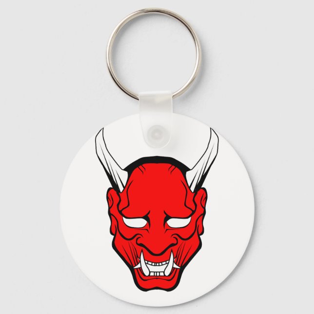 Chaveiro Red Japan Hannya Mask (Frente)