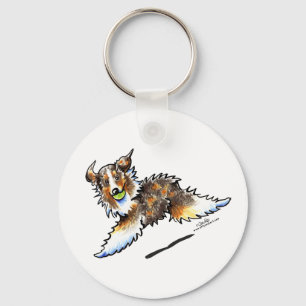 Chaveiro Red Merle Australian Shepherd Lets Play
