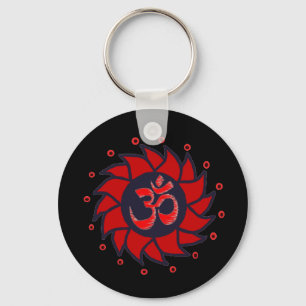 Chaveiro Red Om Sign - Yoga Keychain