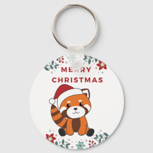 Chaveiro Red Panda Christmas Snow Winter Animais Pandas Key