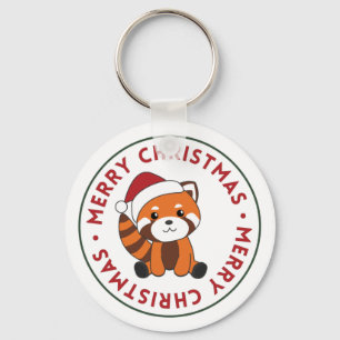 Chaveiro Red Panda Christmas Snow Winter Animais Pandas Key