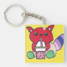 Red Panda Drinking Boba