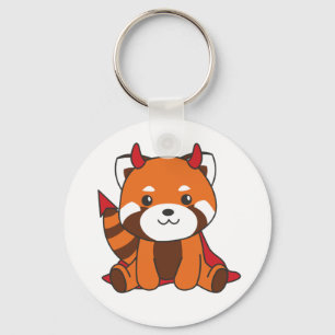 Chaveiro Red Panda Halloween Cute Devil Witume Keyume