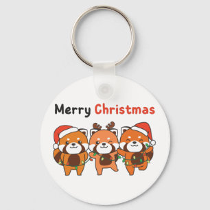 Chaveiro Red Panda Natal Pandas Feliz Chave de Natal