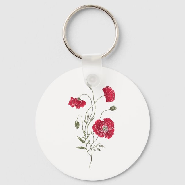 Chaveiro Red Poppies (Frente)