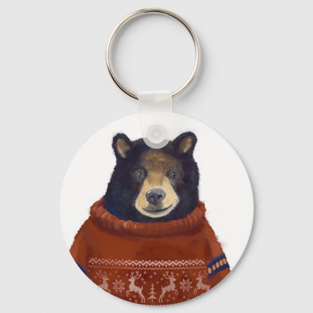 Chaveiro Red Reindeer Sweater Bear (Frente)
