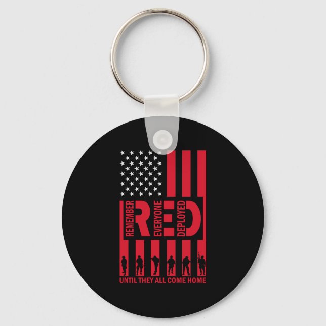 Chaveiro Red Remember Everyone Deployed Until They All Come (Frente)