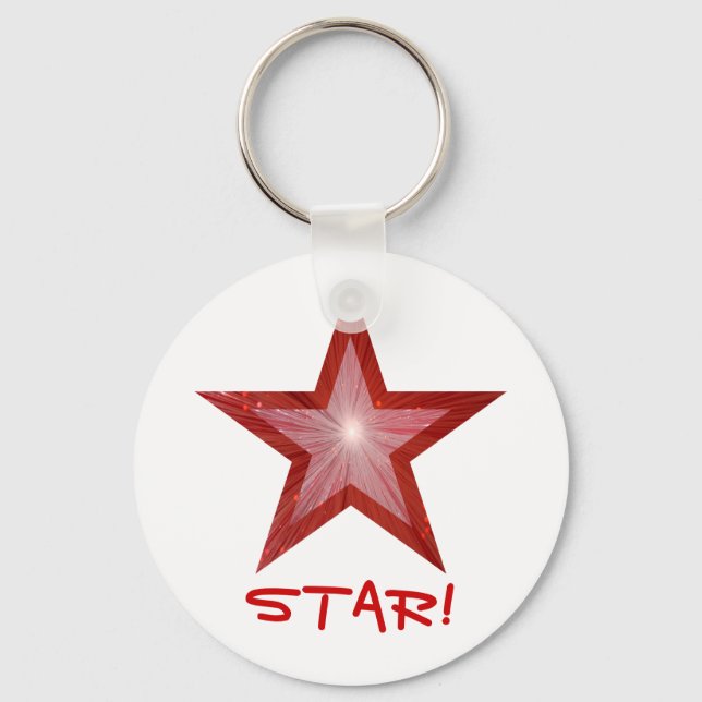 Chaveiro Red Star 'STAR!' keychain white (Frente)