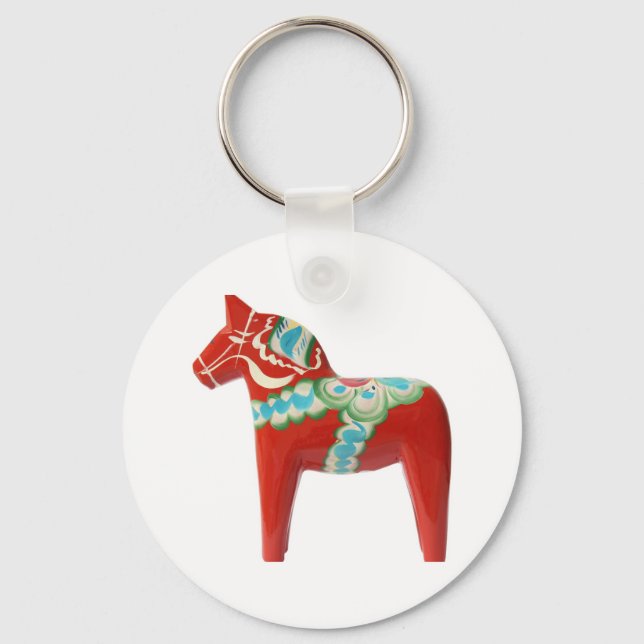 Chaveiro Red Swedish Dala Horse (Frente)