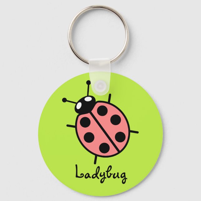 Chaveiro Red Vetor Ladybug (Fundo Verde) (Frente)