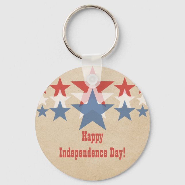 Chaveiro Red, White and Blue Star Cascade Keychain (Frente)