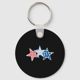 Chaveiro Red White Blue American Flag U.s.a Stars Strip