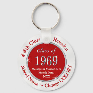 Chaveiro Red White Cheap Class of 1969 Gifts, Personalizado