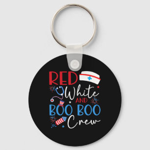 Chaveiro Red White E Boo Boo Crew 4 De Julho Nursi