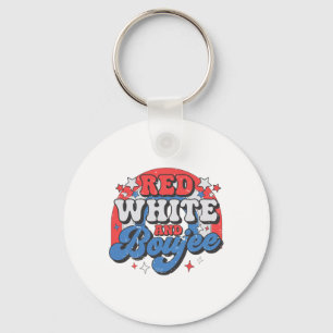Chaveiro Red White E Boujei 4 De Julho Dia Da Independência