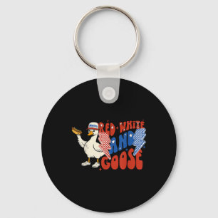 Chaveiro Red White E Goose 4 De Julho Patriótico Goose Ho