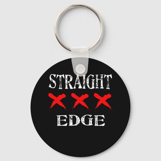 Chaveiro Red X Straight Edge Black (Frente)