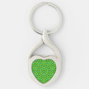 Chaveiro Rede Kaleidoscópio Verde/Green Kaleidoscope Net