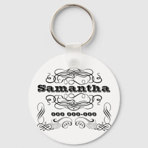 Chaveiro Redemoinho do nome da tipografia do vintage