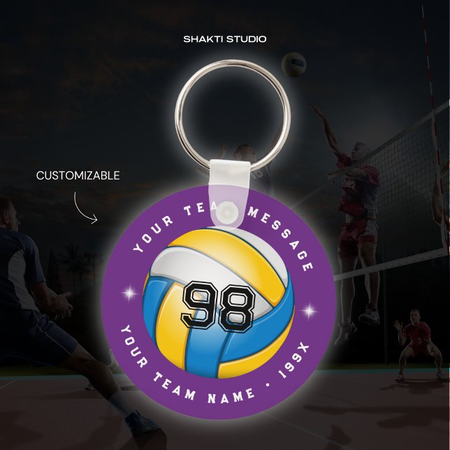 Chaveiro Redondo do Time de Esportes Volei Roxo (Criador carregado)