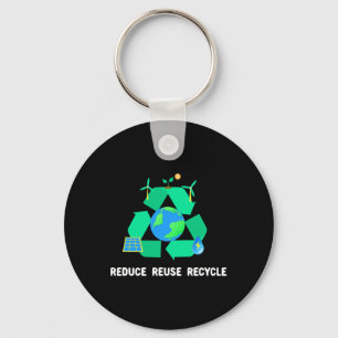 Chaveiro Reduzir o Dia da Terra do Reciclar de Reutilização