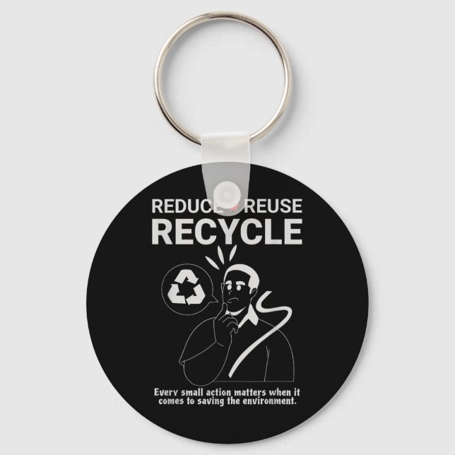 Chaveiro Reduzir, reutilizar, Reciclar _ Proteção ambiental (Frente)