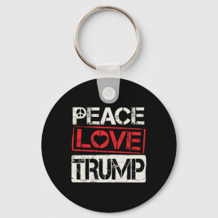 Chaveiro Reeleição de Trump Paz Amor Trump