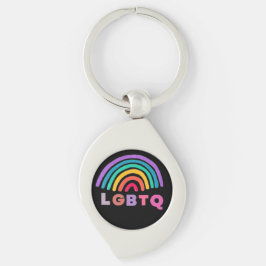Chaveiro Regenbogen gemalt mit Schrift LGBTQ