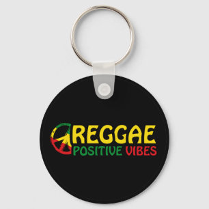Chaveiro Reggae Music com vibrações positivas e bandeira de
