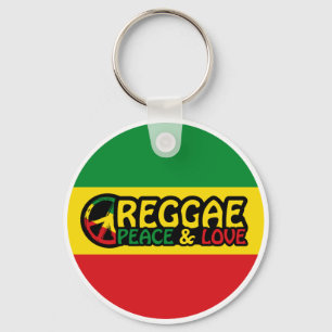 Chaveiro Reggage art com palavras positivas Peace and Love