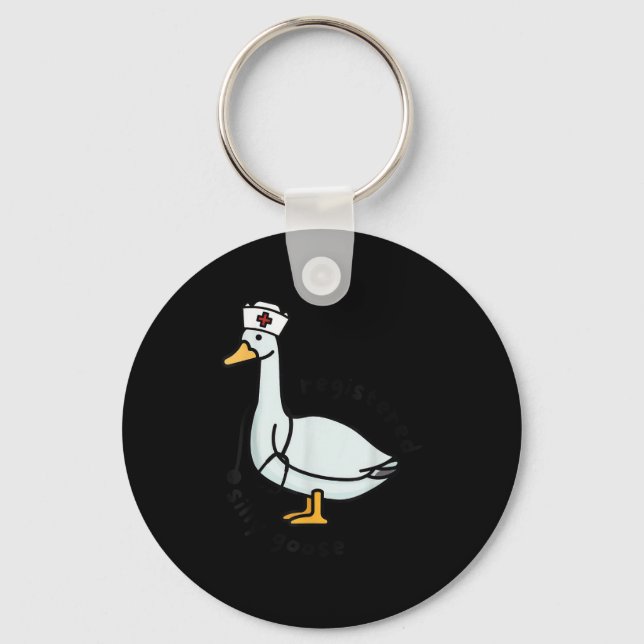 Chaveiro Registered Silly Goose Rn Nurse Stethoscope Nursin (Frente)