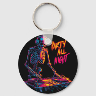 Chaveiro Registros dinâmicos de rotação de DJ de esqueleto 