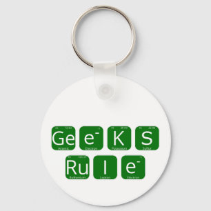 Chaveiro Regra de geeks Slogan de Mesa Periódico