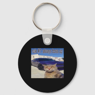 Chaveiro Regra N.º 1 Sempre Chefia Um Meme Gato Engraçado P