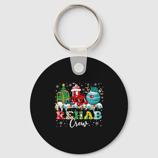 Chaveiro Rehab Crew Wheelchair Santa Reindeer Rehab Nurse C (Frente)