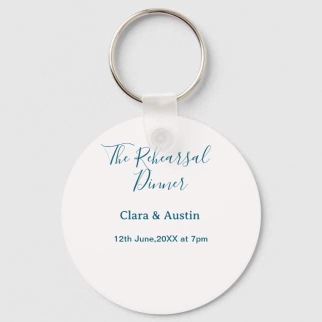 Chaveiro Rehearsal dinner the night before simple minimal m (Frente)