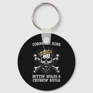 Chaveiro Rei do Cornhole Acertando Buracos e Esmagando Alma