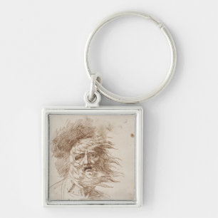 Chaveiro Rei Lear na tempestade (caneta e tinta do bistre
