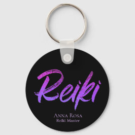 Chaveiro *~* Reiki Energy Healing Typografia Iridescente