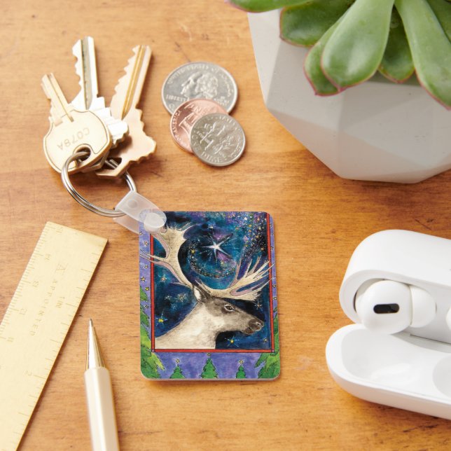 Chaveiro Reinador de Natal à Noite com uma Estrela Brilhant (Mesa)