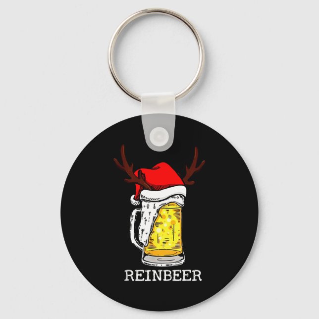 Chaveiro Reinbeer Winedeer Santa Hat Reindeer Couple Xmas M (Frente)
