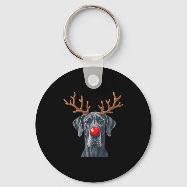 Chaveiro Reindeer Great Dane Christmas Great Dane Dog Mom D (Frente)